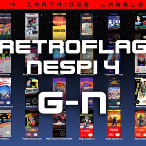 Retroflag NESPi 4 カートリッジ ラベル (G-N) NES 用ではありません!!!
