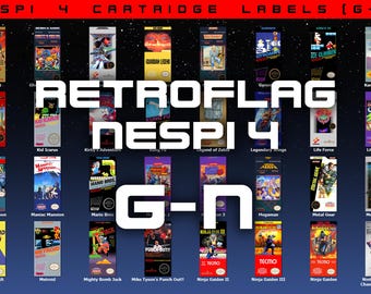 Etiquetas para cartuchos Retroflag NESPi 4 (G-N) ¡NO PARA NES!