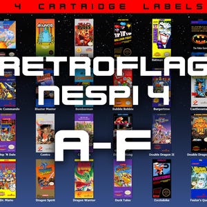 Retroflag NESPi 4 カートリッジ ラベル (A - F) NES 用ではありません!!!