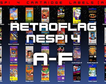 Retroflag NESPi 4 Cartridge Labels (A-F) NOT FOR NES!!!
