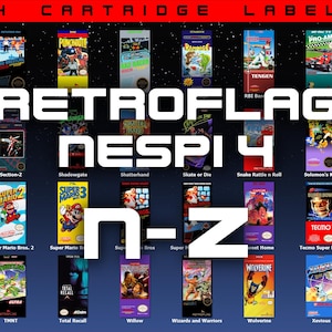 Retroflag NESPi 4 カートリッジ ラベル (N-Z) NES 用ではありません!!!