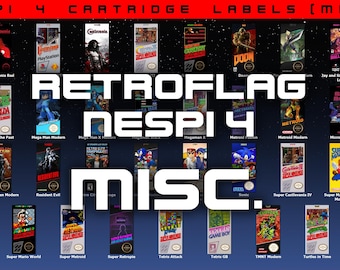 Retroflag NESPi 4 Cartridge Labels (Misc.) NOT FOR NES!!!