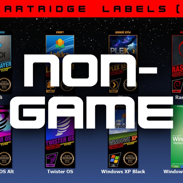 Cartridge Labels for Retroflag NESPi 4 (Non-Game)