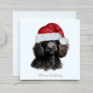 Poodle Christmas Card, Dog Lover Christmas card,  Xmas Card, Poodle lover card