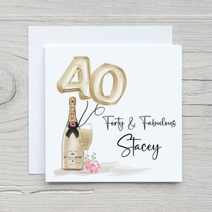 Carte 40e anniversaire, 40 ans et fabuleux, joyeux anniversaire