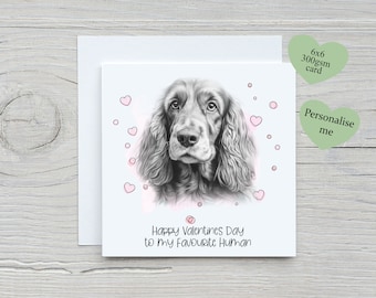 Valentines day card from the dog, Cocker Spaniel  lover,  Galentines Day card, Dog lover card for Valentines, Itallian Greyhound card