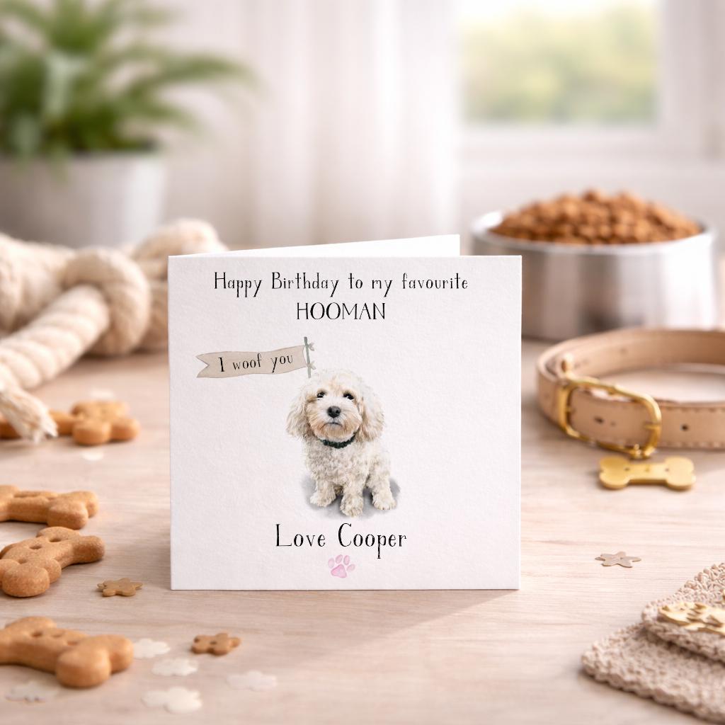 Personalised Cavapoo Birthday Card From the Dog - Etsy