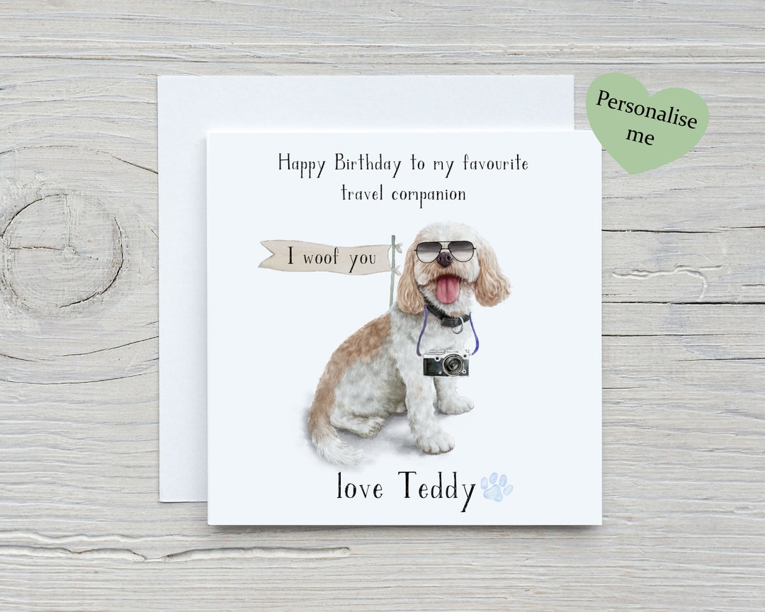 Cavapoo Birthday Card Dog Lover Card Cavapoo Mum Card Etsy