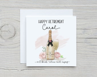 Retirement Card, Wishing you a happy retirement Card, Leaving Card, friend retiring, good luck retirement, personalised retirement card