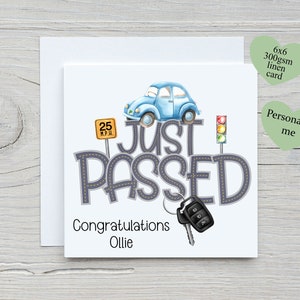 Carte d'apprenti conducteur, félicitations pour l'examen de conduite, cadeau pour nouveau conducteur