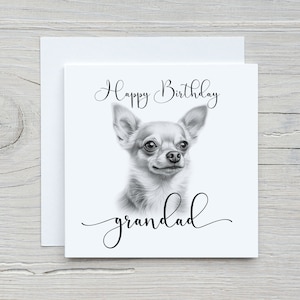 Chihuahua Birthday card,  Dog lover card