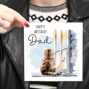 Carte pour amoureux des chats, carte d'anniversaire de chat, joyeux anniversaire, carte de chat personnalisée, carte pour elle, carte pour lui