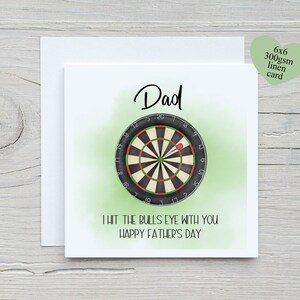 Carte de fête des pères pour un papa de fléchettes, carte de fan de fléchettes, carte d'anniversaire, grand-père, fils, oncle, maman, soeur