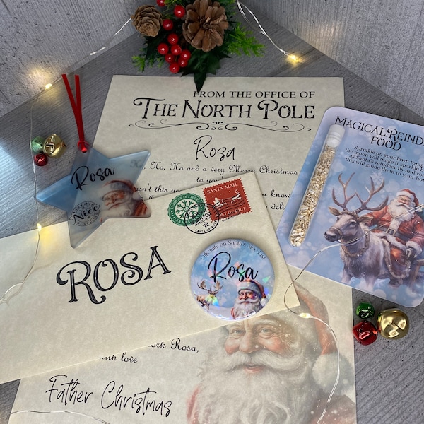 Personalised letter from Santa, Father Christmas Letter, Santa's nice list, Christmas Eve box, Christmas Tradition Christmas letter