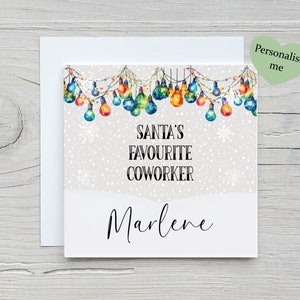 Carte de collègue de travail personnalisée festive, carte de meilleure amie au travail, carte de travail de maman, carte de travail de papa