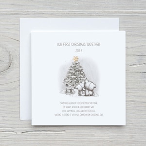 Notre première carte de Noël ensemble, 1er Noël en couple, carte personnalisée pour petit ami ou petite amie