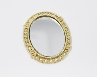 Dollhouse Miniature Gold Mirror Miniature Wall Mirror Dollhouse Mirror Miniature Victorian Mirror 1:12 Scale Dollhouse Miniatures