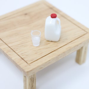 Dollhouse Miniature Milk Jug and Cup Miniature Food Dollhouse Kitchen Miniature Milk Miniature Kitchen Dollhouse Food 1:12 Scale Miniature