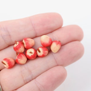 Dollhouse Miniature Apple Miniature Food Dollhouse Kitchen Miniature Apples Set of 6 Tiny Apples 1:12 Scale Miniature