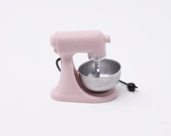 Dollhouse Miniature Mixer Mini Mixer Pink Dollhouse Kitchen Mixer Miniature Kitchen Appliance Mini Mixer Pink Mixer 1:12 Scale Miniature