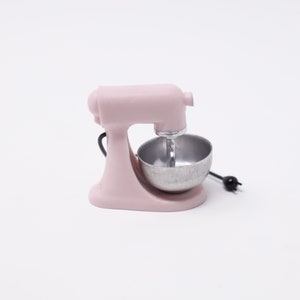 Dollhouse Miniature Mixer Mini Mixer Pink Dollhouse Kitchen Mixer Miniature Kitchen Appliance Mini Mixer Pink Mixer 1:12 Scale Miniature