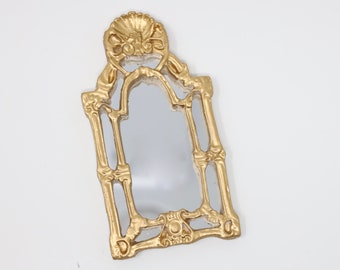 Dollhouse Miniature Victorian Gold Mirror Miniature Wall Mirror Dollhouse Mirror 1:12 Scale Mirror  Dollhouse Miniatures
