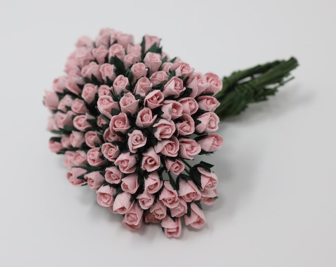Dollhouse Miniature Rosebuds 10 Pieces Blush Pink Miniature Roses ...