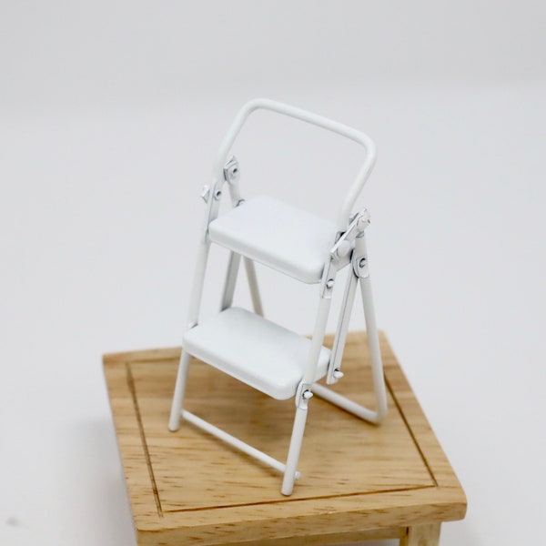 Dollhouse Miniature Stool Miniature Step Stool Miniature Folding Stool Miniature Ladder Dollhouse Ladder 1:12 Scale Dollhouse Miniatures