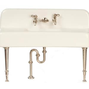 Dollhouse Miniature Sink Miniature Vintage Sink 1950s Sink Dollhouse Sink Dollhouse Miniature Kitchen Miniature Bath 1:12 Scale Miniature