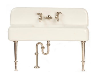 Dollhouse Miniature Sink Miniature Vintage Sink 1950s Sink Dollhouse Sink Dollhouse Miniature Kitchen Miniature Bath 1:12 Scale Miniature