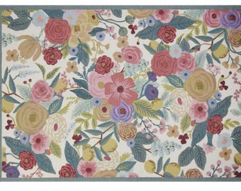 1:12 Scale Miniature Rug | Dollhouse Floral Carpet | Modern Home Decor