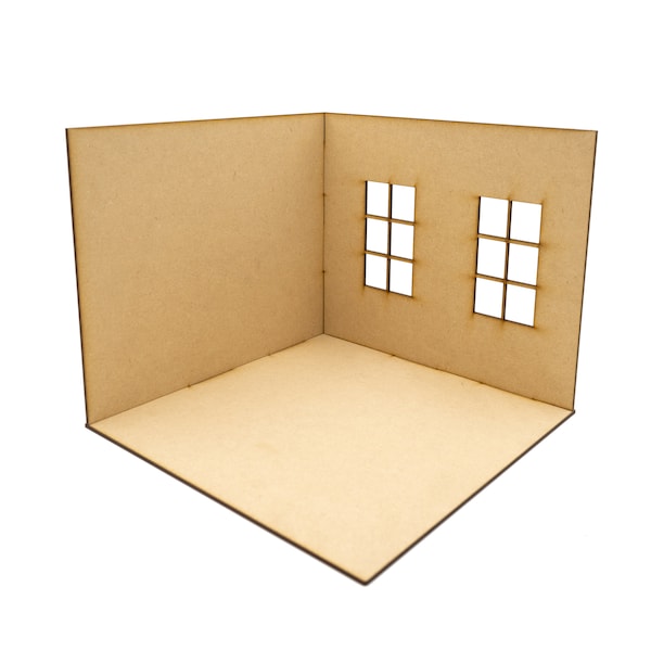 Dollhouse Miniature Roombox | Room Box | 1:12 Scale Miniature | Diorama | Roombox Kit | Dollhouose Kit | Corner Roombox Kit