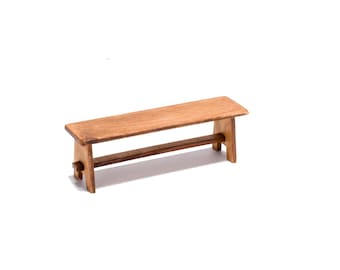 Dollhouse Miniature 1/12 Bench Kit Dollhouse Kit Bench Chair DIY Miniature Decor Kit Roombox DIY Dollhouse Lover Mini Chair Tiny Chair Kit