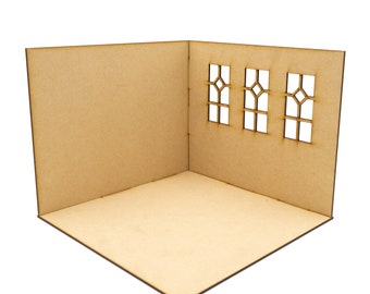 Dollhouse Miniature Roombox | 1:12 Scale Miniature | Diorama | Roombox Kit | Dollhouose Kit | Corner Roombox Kit | Miniature House