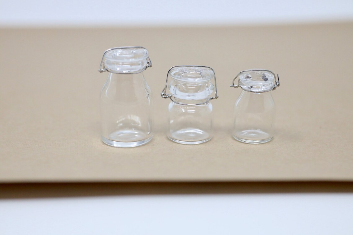 Dollhouse Miniature Glass Jars Miniature Vase Dollhouse Jars Etsy