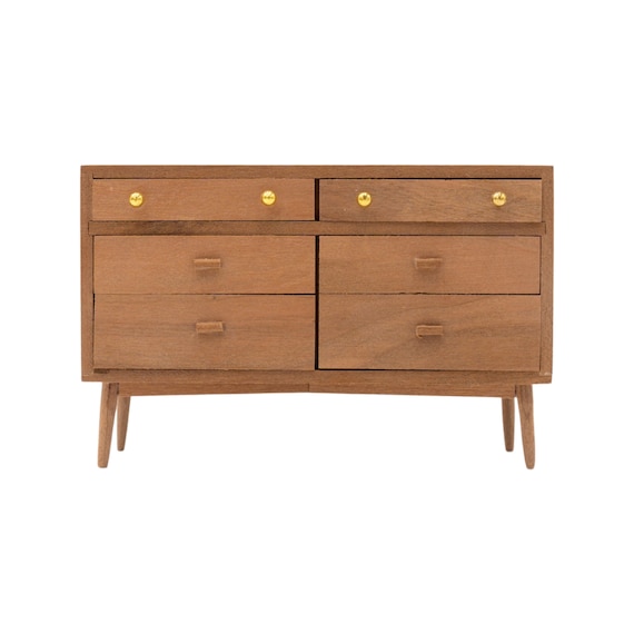 unfinished mid century modern dresser International Concepts Dresser with 6 Drawers, Unfinished