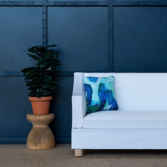 Dollhouse Miniature Pillow Dollhouse Pillow Miniature White Pillow