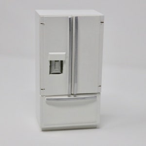 Dollhouse Miniature Refrigerator Dollhouse Fridge Miniature Kitchen Appliance 1:12 Scale Miniature