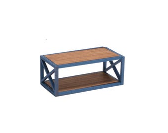 Dollhouse Miniature Unfinished Coffee Table Kit Miniature DIY Kit Miniature Accessories Mini Furniture Dollhouse 1:12 Scale Furniture