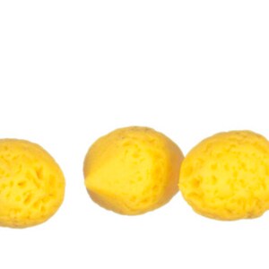 Dollhouse Miniature Lemons Miniature Food Dollhouse Kitchen Miniature Lemons Set of 3 Tiny Fruit Dollhouse Accessory 1:12 Scale Miniature