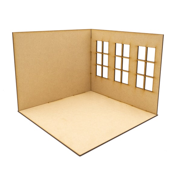 Dollhouse Miniature Roombox | Room Box | 1:12 Scale Miniature | Diorama | Roombox Kit | Dollhouose Kit | Corner Roombox Kit