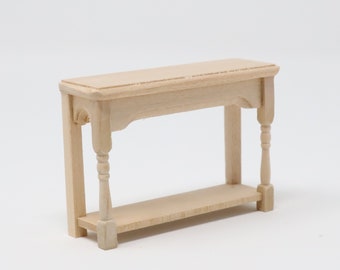 Dollhouse Miniature Unfinished Sofa Table Miniature Side Table Miniature Small Table 1:12 Scale Furniture