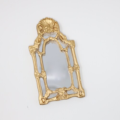 Dollhouse Miniature Gold Mirror Miniature Wall Mirror Etsy