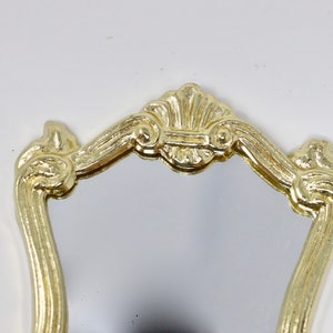 Dollhouse Miniature Flourish Gold Mirror Miniature Wall Mirror Dollhouse Mirror Victorian Mirror 1:12 Scale Dollhouse Miniatures image 2