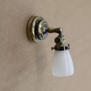Miniature Dollhouse Bronze Wall Sconce Light Dollhouse Light Dollhouse Lamp LED Light with on/off switch 1:12 scale dollhouse miniatures