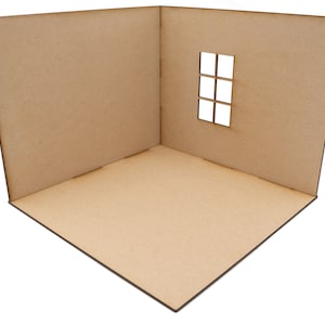 Dollhouse Miniature Roombox | Room Box | 1:12 Scale Miniature | Diorama | Roombox Kit | Dollhouose Kit | Corner Roombox Kit