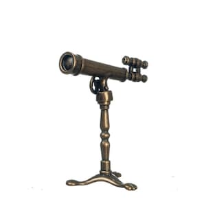 Dollhouse Miniature Telescope Antique Miniature Decor Tiny Telescope 1:12 Miniature Modern Dollhouse Vintage Dollhouse 1/12 Scale Decor