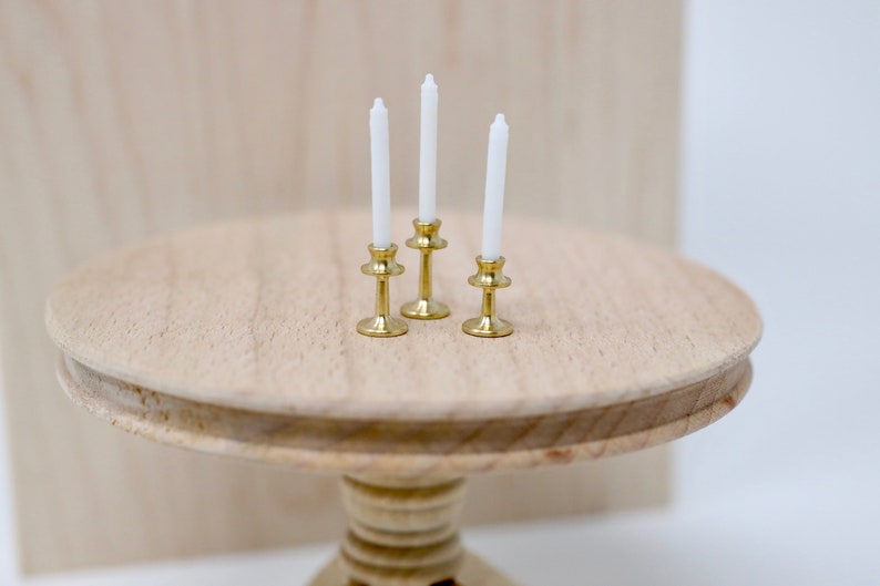 Dollhouse Miniature Candlesticks Miniature Candles Dollhouse Etsy