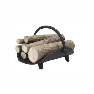 1:12 Scale Dollhouse Miniature Fireplace Log Holder | Fireplace Dollhouse Fire Wood Holder | Mini Fireplace Decor | Miniature Accessories