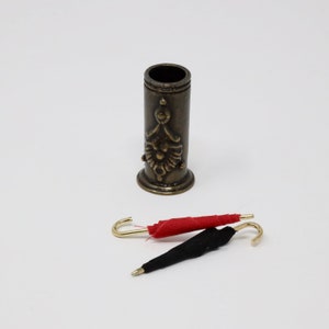 Dollhouse Miniature Umbrella Stand Umbrella Holder Cane Holder Miniature Umbrella 1:12 Scale Miniature image 2